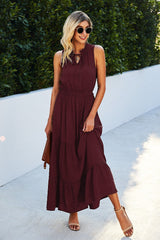 Elegant Ruffled Maxi Dress