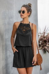 Spaghetti Strap Lace Causal Romper