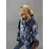 Zip-up Tie Dye Pullover Sweatshirt