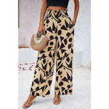 Allover Print Pockets Elastic Band Belt Pant | Pants - Women's | bestseller, F, new arrival, pant | Elings