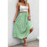 Plus Floral Print Drawstring Waist Fit Skirt | Skirt - Women's | new arrival, pending, plus, plus bottoms, plus dress, shoppe247 | Elings