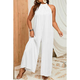 Halter Off Shoulder Sleeveless Loose Jumpsuit