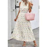 Heart Print Sleeveless Round Neck Full Dress | Dress - Women's | Dress, F, maxi dress, new arrival | Elings