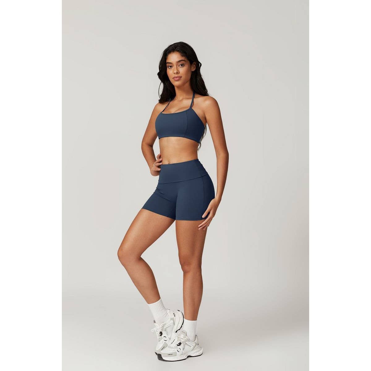 High Elastic Wide Waist Band Solid Shorts