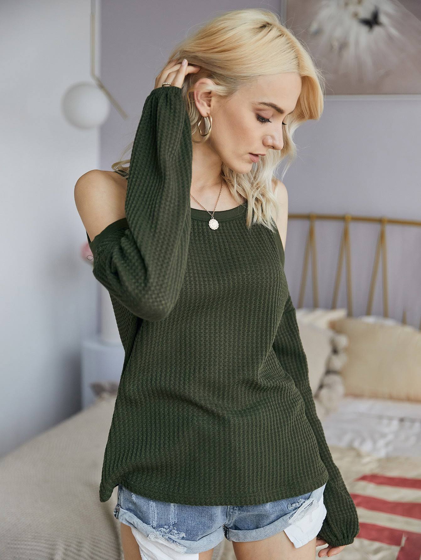 Comfy Chic Off Shoulder Top