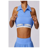 One Piece Bra Lapel High Waist Athletic Yoga Top