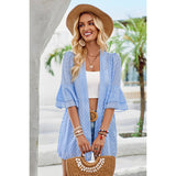 Open Front Drape See Through Cardigan - Elings