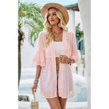 Open Front Drape See Through Cardigan - Elings