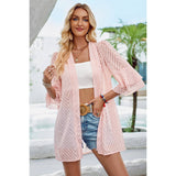 Open Front Drape See Through Cardigan - Elings