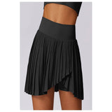 Pleated Solid Wide Waistband Sports Pocket Skirt | Skirt - Women's | eb bottoms, eb sports, F, new arrival, shoppe247 | Elings