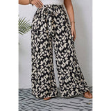 Plus Animal Print Wide Leg Belt Pant | Pants - Women's | 2401, F, new arrival, plus, plus bottoms | Elings