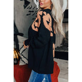 Pumpkin Print Round Neck Loose Fit Knit Sweater