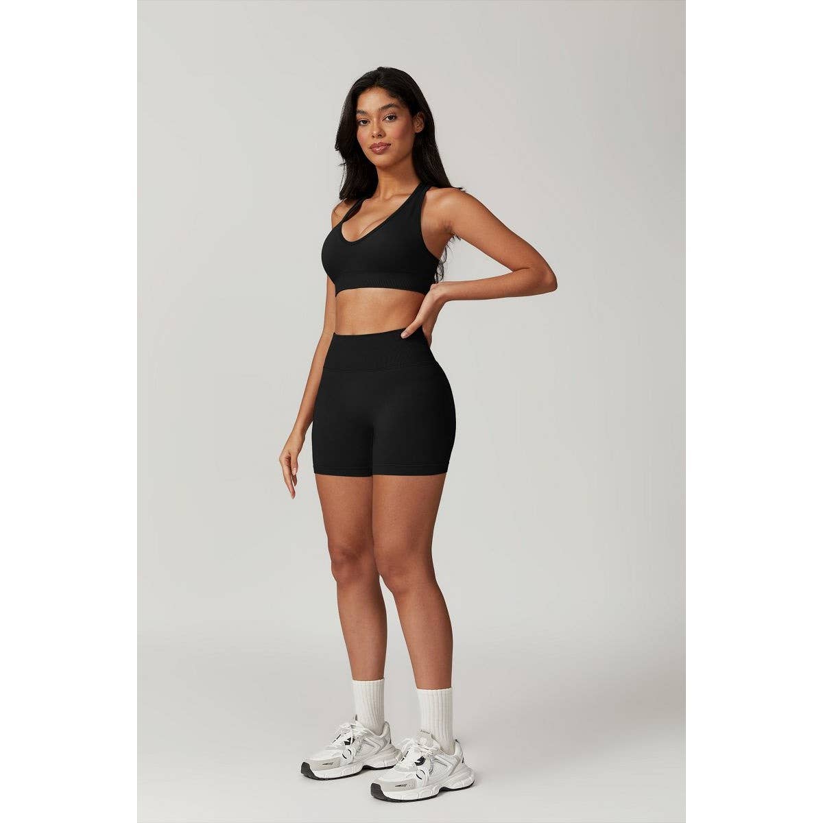 Solid Bodycon High Elasticity Yoga Cross Shorts