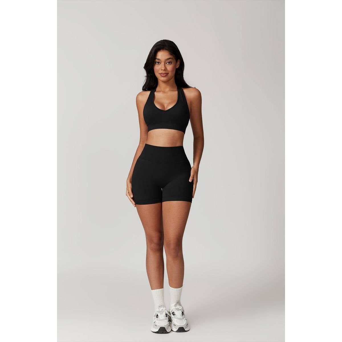 Solid Bodycon High Elasticity Yoga Cross Shorts