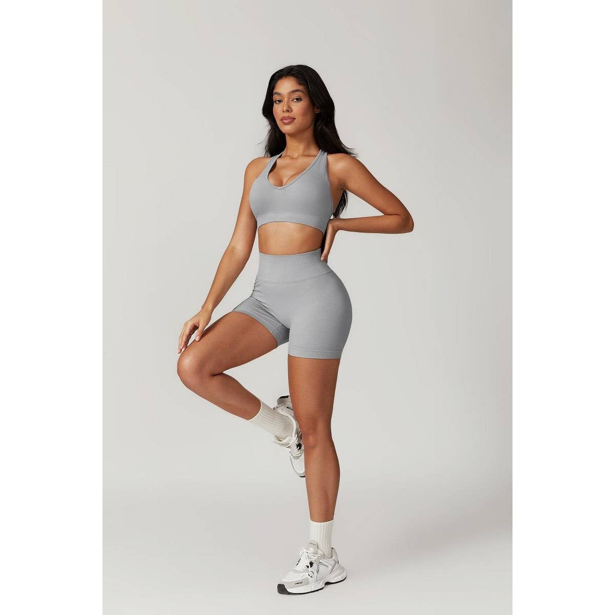 Solid Bodycon High Elasticity Yoga Cross Shorts