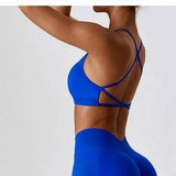 Solid Cross Back Seamless Scrunch Butt Top Bra | Sports Bra - Women's | eb bra, eb sports, F, new arrival, shoppe247 | Elings