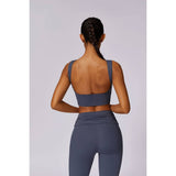 Solid Sport Sleeveless High Waist Low Back Top