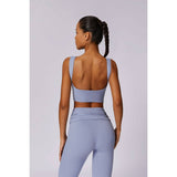 Solid Sport Sleeveless High Waist Low Back Top