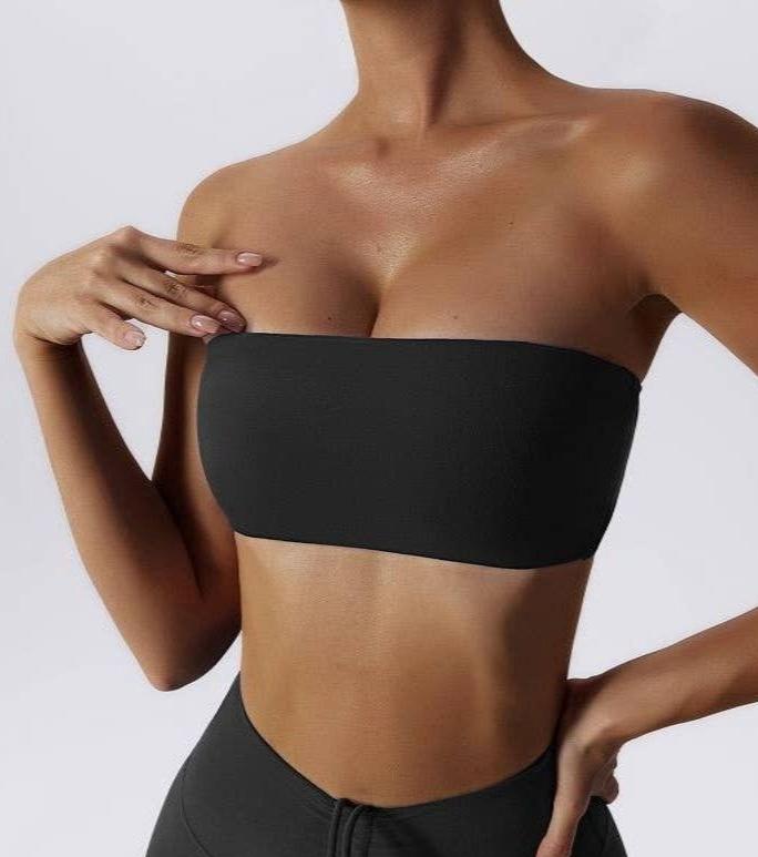 Solid Strapless Tube Padded High Elasticity Bra | Sports Bra - Women's | eb bra, eb sports, F, new arrival, shoppe247 | Elings