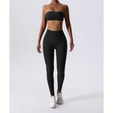 Solid Wide Waist Band Tight Fit Drawstring Legging