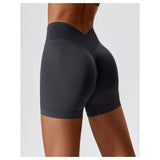 Solid Wide Waistband Slim Fit Sports Bodycon Short