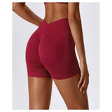 Solid Wide Waistband Slim Fit Sports Bodycon Short