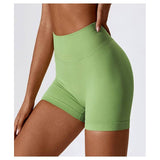 Solid Wide Waistband Slim Fit Sports Bodycon Short