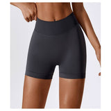 Solid Wide Waistband Slim Fit Sports Bodycon Short