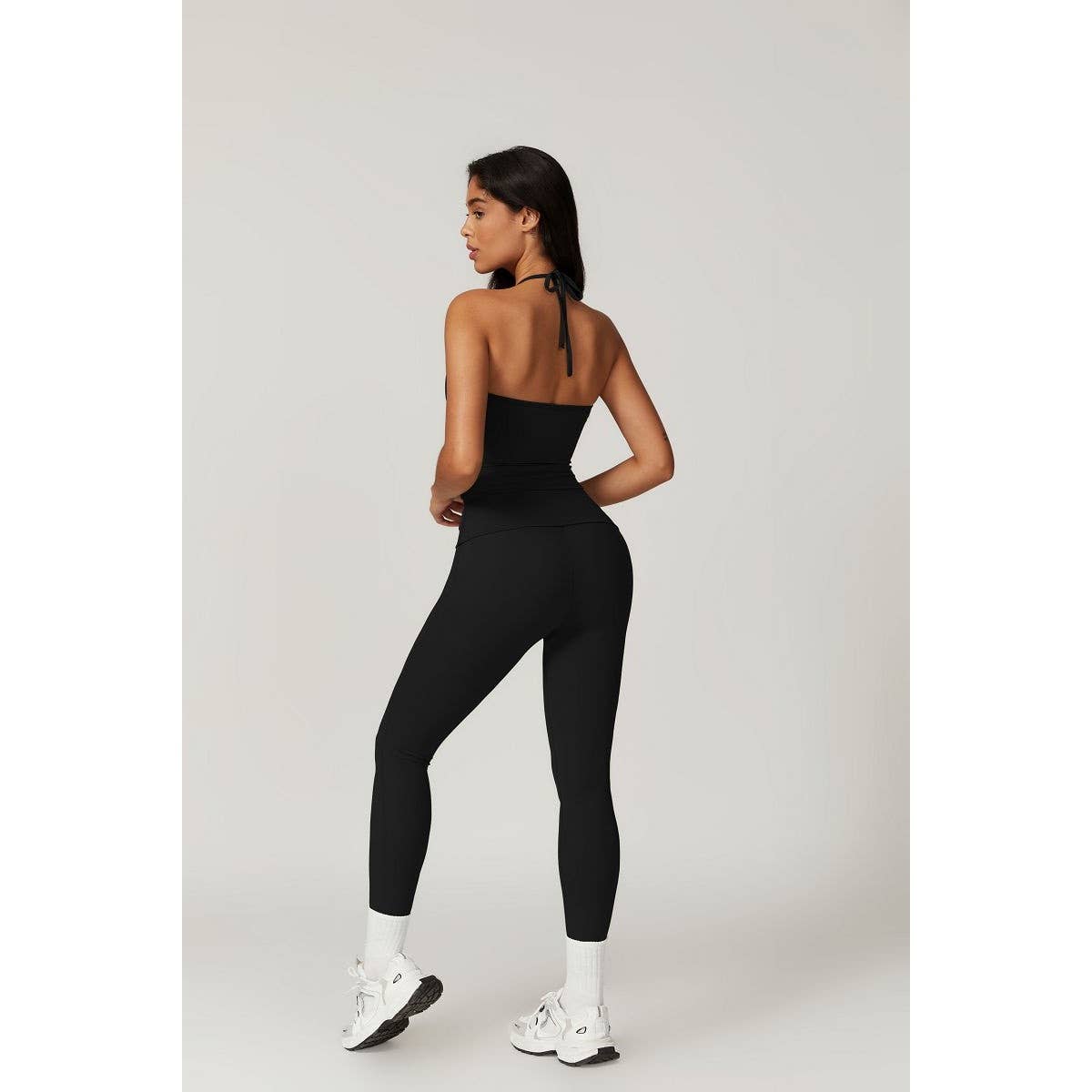 Solid Yoga Gym Fit High Ecastic Legging