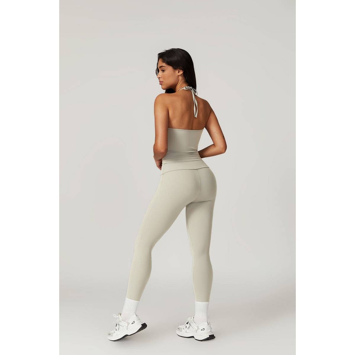 Solid Yoga Gym Fit High Ecastic Legging