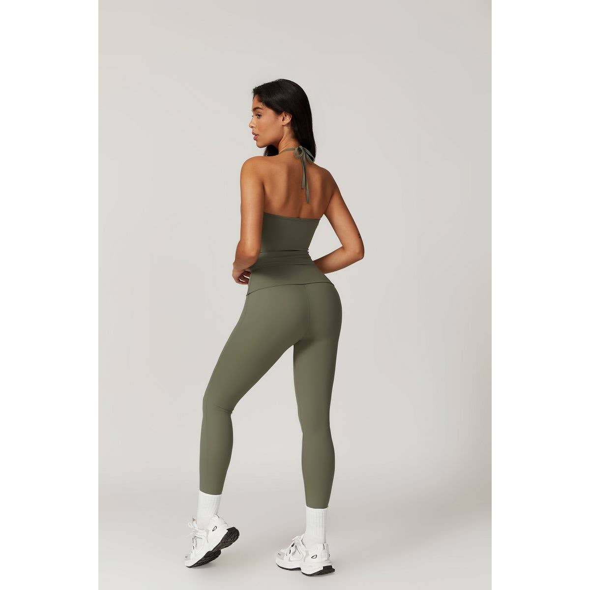 Solid Yoga Gym Fit High Ecastic Legging