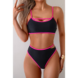 Square Neck Cut Out Two Pieces Bikini