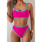 Square Neck Cut Out Two Pieces Bikini