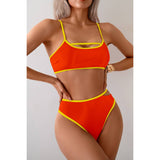 Square Neck Cut Out Two Pieces Bikini