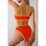 Square Neck Cut Out Two Pieces Bikini