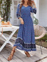 Floral V Neck Maxi Dress | Dress - Women's | 2023, Dress, maxi dress, New Arrivals | Elings