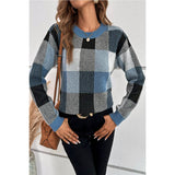 Cozy Chic Plaid Knit Pullover | Sweatshirt - Women's | best sellers, New Arrivals | Elings