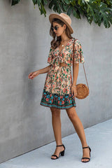 Floral Knot Midi Dress | Dress - Women's | 2023, above the knee, Dress, New Arrivals | Elings