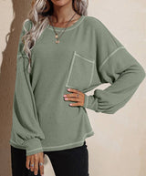 Cozy Chic Knit Pocket Top | Knit Top - Women's | 2024, Top | Elings