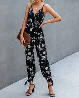 V Neck Spaghetti Strap Solid Jumpsuit | Jumpsuit - Women's | 2023, jumpsuit, Jumpsuit and Romper, New Arrivals | Elings