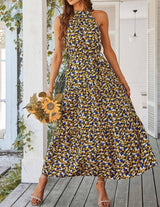 Floral Dream Halter Dress | Dress - Women's | 2023, Dress, Just arrived, maxi dress | Elings