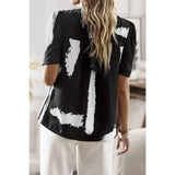 Brush Print Loose Fit Casual Blouse | Shirt - Women's | 523, blouse, Top, tops | Elings