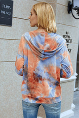 Trendy Tie Dye Zip Hoodie