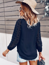 Silk Chiffon Puff Sleeve Blouse