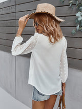 Silk Chiffon Puff Sleeve Blouse