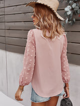 Silk Chiffon Puff Sleeve Blouse