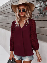 Silk Chiffon Puff Sleeve Blouse