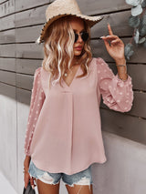 Silk Chiffon Puff Sleeve Blouse