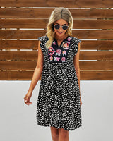 Boho Chic Floral Dot Dress