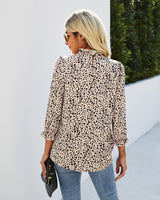 Polka Dot Chic High Neck Blouse